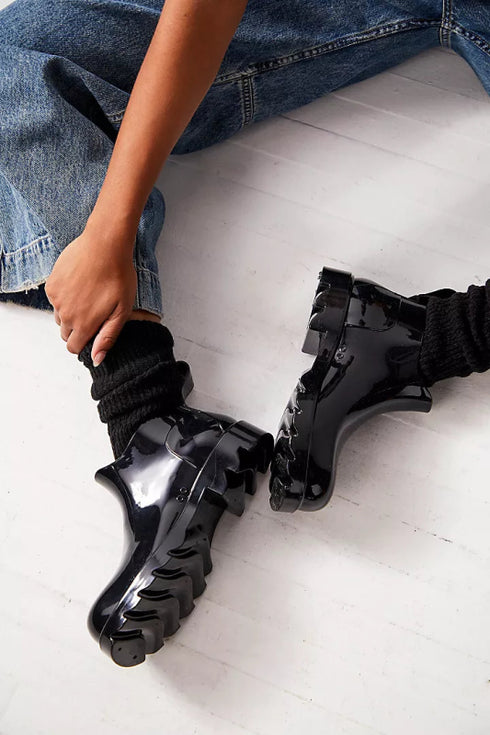 High Street Rain Boots - Free People - Black