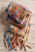 Highland Plaid Skinny Scarf - Free People - Ivory Combo