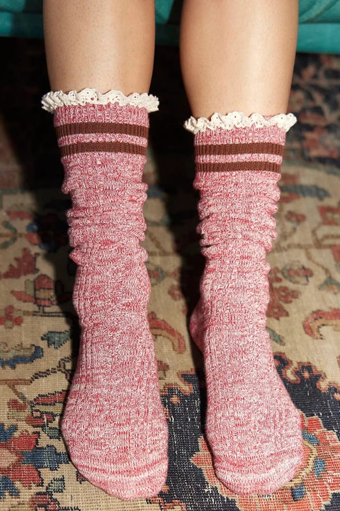 Homecoming Knee High Sock - Free People - Red