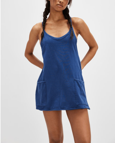Hot Shot Mini Dress by Free People Movement - FP Movement - Black Grape