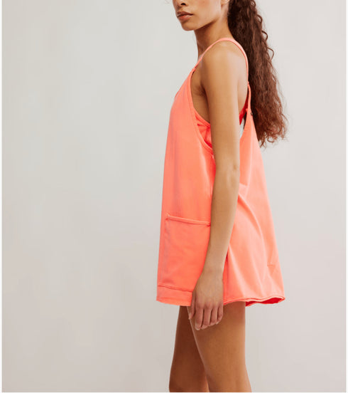 Hot Shot Mini Dress by Free People Movement - FP Movement - Neon Coral