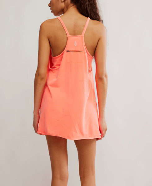 Hot Shot Mini Dress by Free People Movement - FP Movement - Neon Coral