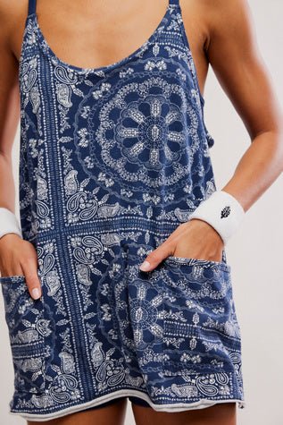 Hot Shot Printed Mini Dress - FP Movement - Free People Movement - Bandana Navy Combo