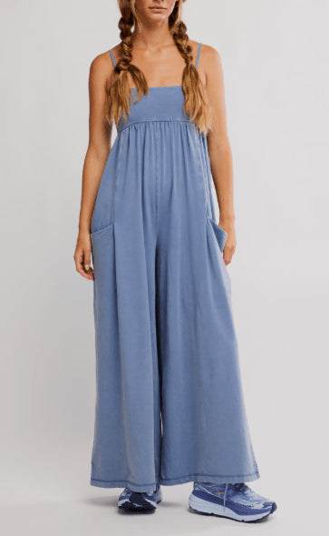 Hot Shot Strappy Onesie - Fp Movement - Free People Movement - Blue Ash