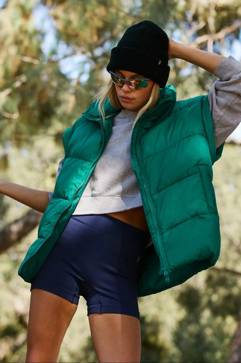 In A Bubble Puffer Vest - FP Movement - FP Movement - Green Glow
