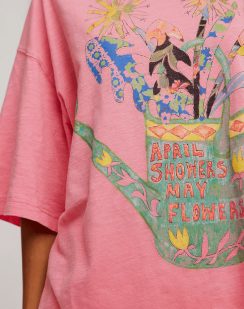 In Spring Tee - We the Free - We The Free by Free People - Pink Poppy Combo