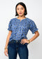 Iris Smocked Neck Top - Ivy Jane - Blue