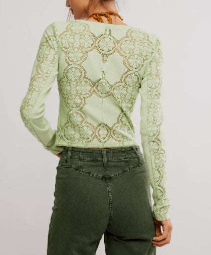 Jae Knit Long Sleeve - Free People - Fresh Green