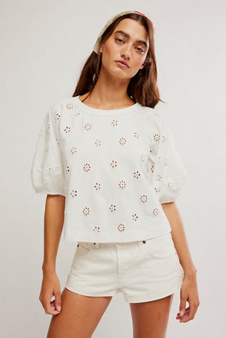 Jessie Eyelet Tee - We the Free