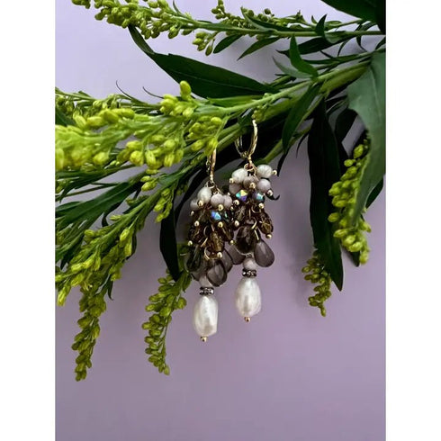 Joan Earrings - Sandrine France Studio - Rice Pearl