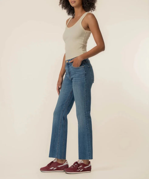 Kelsey High Rise Fab Ab Ankle Flare - KUT - Wonderful