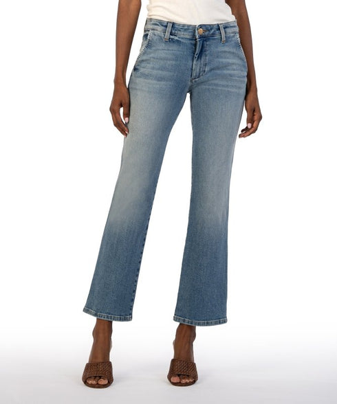 Kelsey Mid Rise Ankle Flare - Kut - Decreased W Med Wash