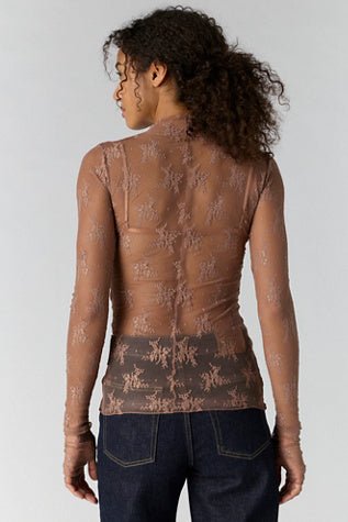Lady Lux Layering Top - Free People - Chocolate Malt