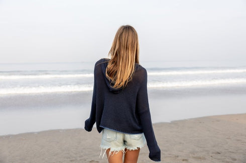 Lake Multi Hoodie - Wooden Ships - Darkest Indigo