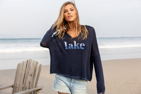 Lake Multi Hoodie - Wooden Ships - Darkest Indigo