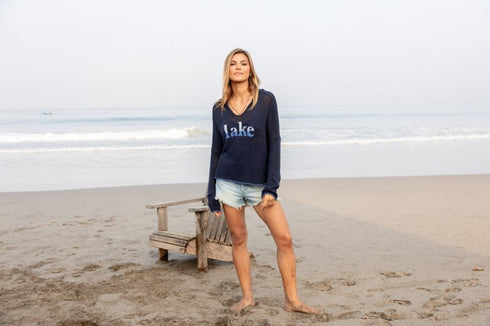 Lake Multi Hoodie - Wooden Ships - Darkest Indigo