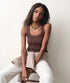 Lexi Rib Sun-In Tank - Marine Layer - Chocolate