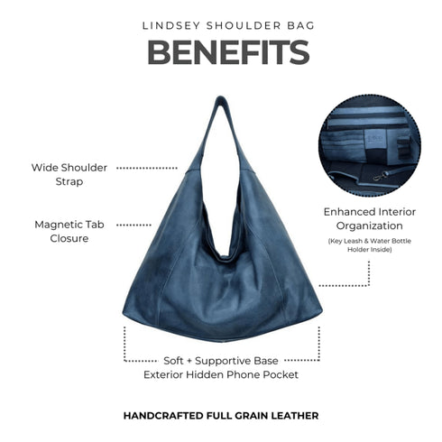 Lindsey Leather Tote Bag - Latico - Cognac