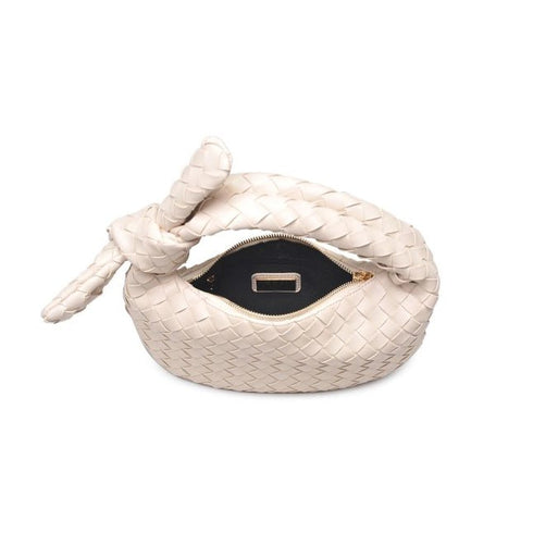 Lizbeth Woven Knot Clutch - Urban Expressions - Oatmilk