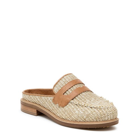 Lock Rafia Loafer Mules - Kelsi Dagger - Natural Raffia
