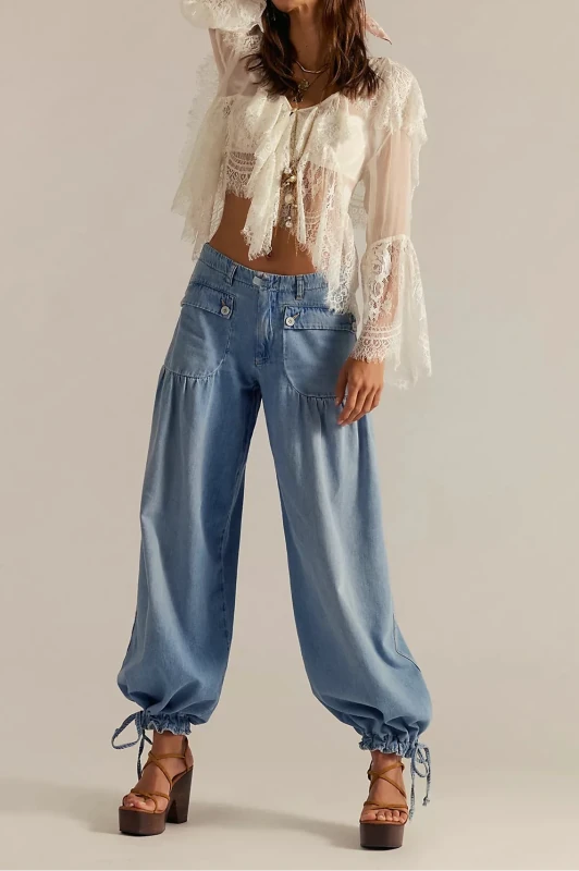 Lotus Balloon Jean - We The Free - We The Free by Free People - Bijou Blue