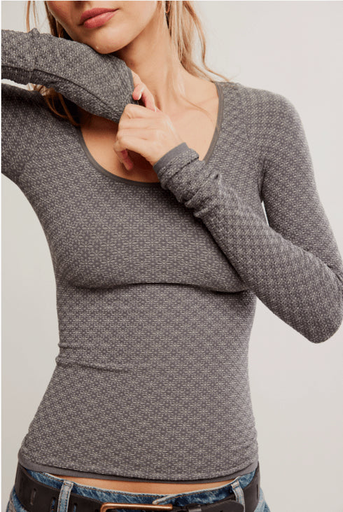 Love Letter Long Sleeve - Free People - Iron