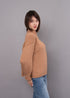 Lucretia Funnel Neck Stripe Pullover - RD Style - Mocha Stripe