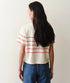 Luxe Sueded Crew Tee - Marine Layer - Red/White Stripe