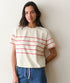 Luxe Sueded Crew Tee - Marine Layer - Red/White Stripe
