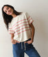 Luxe Sueded Crew Tee - Marine Layer - Red/White Stripe