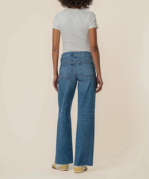Maya High Rise Porkchop Pocket Wide Leg - KUT - Success