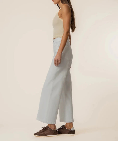 Meg High Rise Wide Leg with Welt Pocket - KUT - White