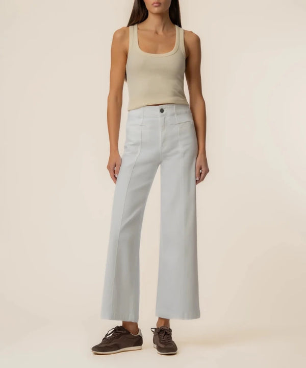 Meg High Rise Wide Leg with Welt Pocket - KUT - White