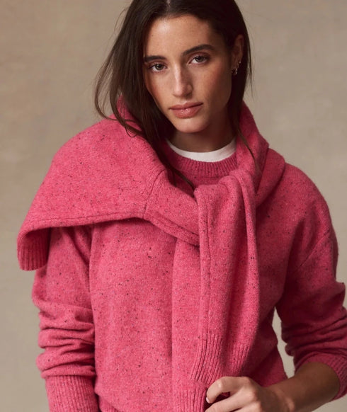 Merino Crewneck Sweater - Marine Layer - Hot Pink
