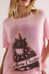 Merry Meowy Tee - We The Free - We The Free by Free People - Pink Combo