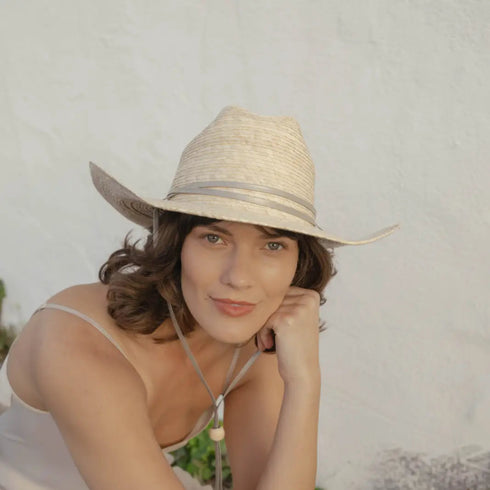 Metallic Cowboy Straw Hat - Fred & Co. - Straw