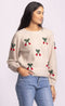 Mon Cherry Sweater - Pink Martini - Beige
