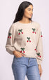Mon Cherry Sweater - Pink Martini - Beige