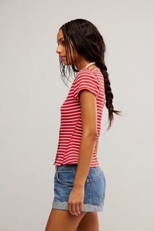 Most Wanted Striped Cardi - Free People - Red & White