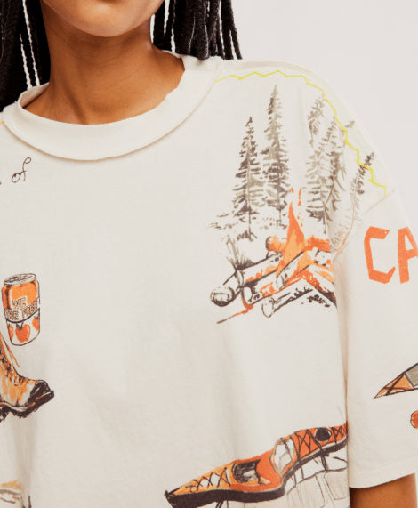 Mountain View Graphic Tee - Free People - Ivory Combo