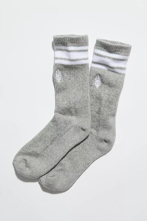 Movement Logo Stripe Tube Socks - Free People - Heather Grey