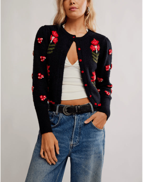 Nonna Sweater - Free People - Midnight Bloom Combo