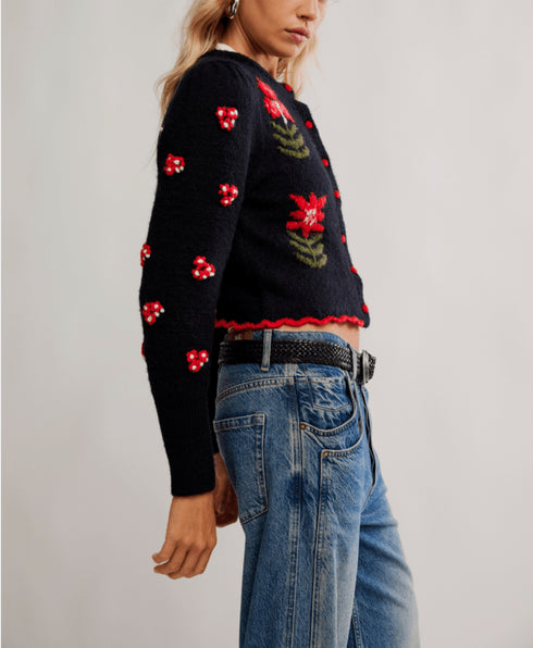 Nonna Sweater - Free People - Midnight Bloom Combo