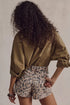 Now Or Never Printed Denim Shorts - We The Free - We The Free by Free People - Brown Sugar Combo