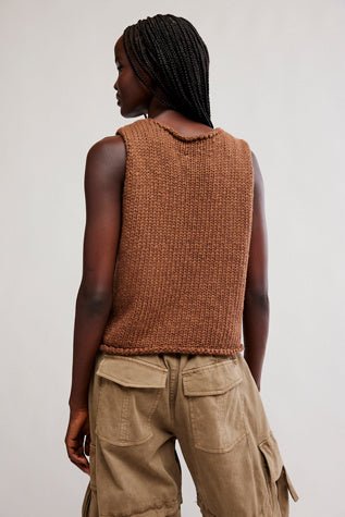 Opal Knit Tank - Free People - Emperador