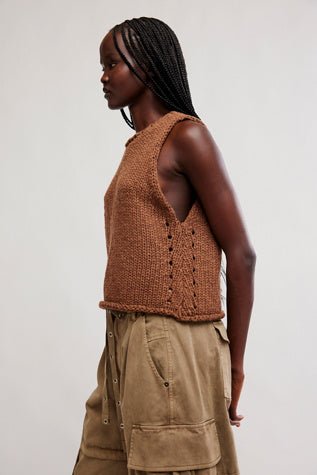 Opal Knit Tank - Free People - Emperador