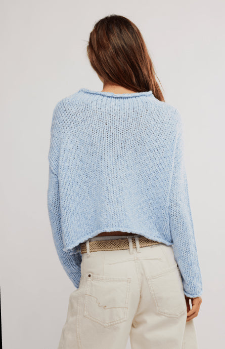 Opal Rollneck Knit Sweater - Free People - Free People - Cashmere Blue