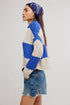 Opal Rugby Stripe Sweater - Free People - Cobalt Combo