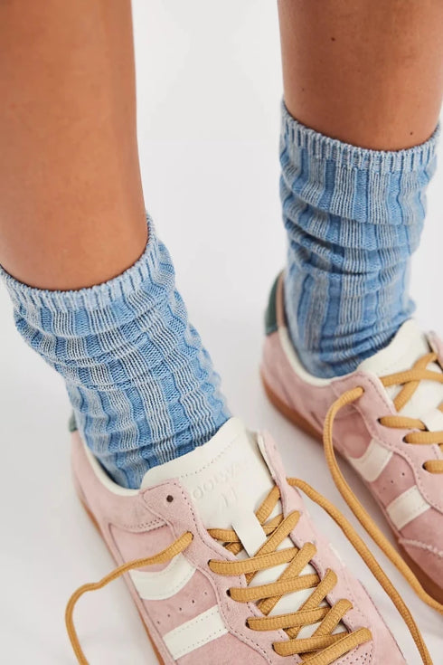 Overdyed Trouser Socks - Free People - Indigo