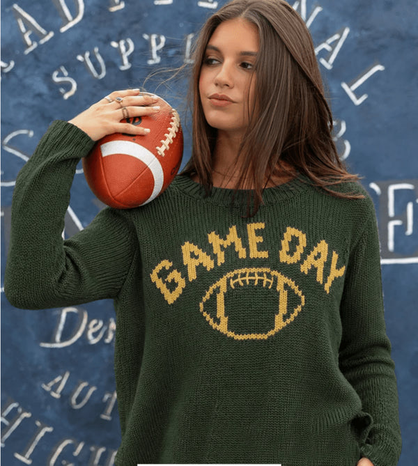 Packers Game Day Sweater - Wooden Ships - Green/Gold